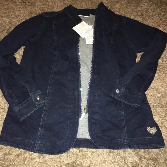 Quacker Factory Jackets Coats Nwt Quaker Factory Jean Jacket